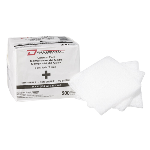 Dynamic Gauze Sponge, Pad, 4" L x 4" W, Medical Device Class 1 Helyx Safety & Industrial Supplies