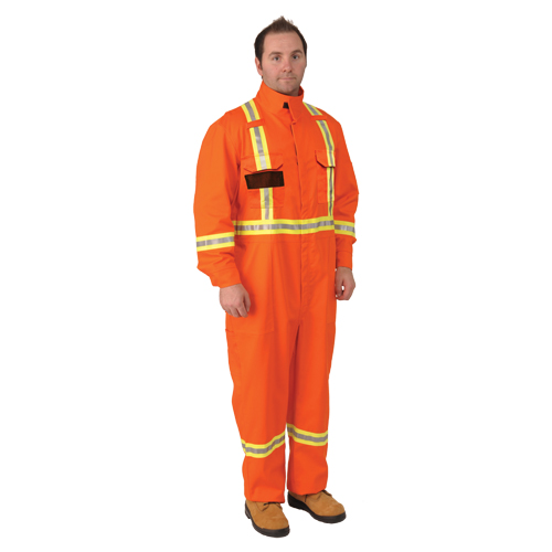Combinaisons ignifuges &agrave; bandes Firewall FR, Taille Petit, Orange Helyx Safety & Industrial Supplies