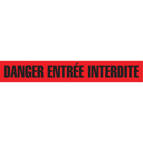 Rubans pour barricades, Français, 3" la x 1000' lo, 3 mils, Noir/rouge Helyx Safety & Industrial Supplies