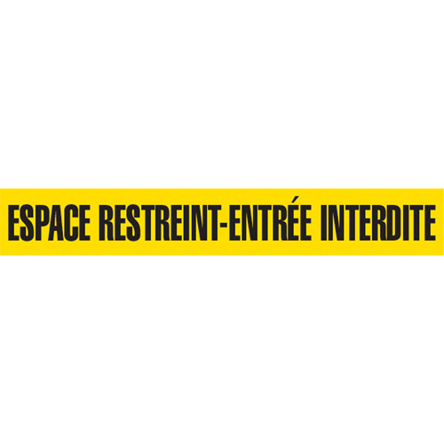 Barricade Tape, French, 3" W x 1000' L, 3 mils, Black on Yellow Helyx Safety & Industrial Supplies
