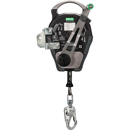 Workman Rescuer, 50', 1 Leg, Stainless Steel Cable, Snap Hook Harness Connector, Built-in Anchor Helyx Safety & Industrial Supplies