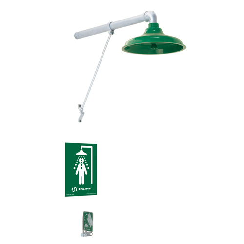 Freeze Protected Drench Shower, Wall-Mount Helyx Safety & Industrial Supplies