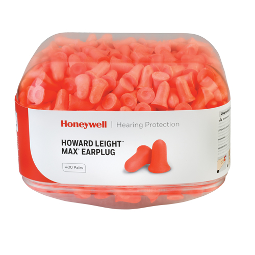 Howard Leight Maximum Earplugs, Bulk - Canister Helyx Safety & Industrial Supplies
