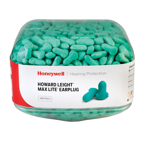 Howard Leight Maximum Lite Earplugs, Bulk - Canister Helyx Safety & Industrial Supplies