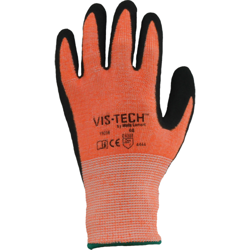 Vis-Tech Y9294 Cut Resistant Gloves, Size 6/X-Small, 13 Gauge, Polyurethane Coated, Stainless Steel Shell, ANSI/ISEA 105 Level 4 Helyx Safety & Industrial Supplies