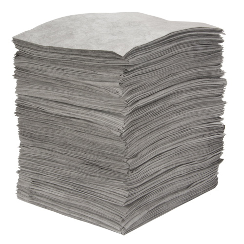 Premium Meltblown Sorbent Pads, Universal, 15" x 18", 30 gal. Absorbancy Helyx Safety & Industrial Supplies