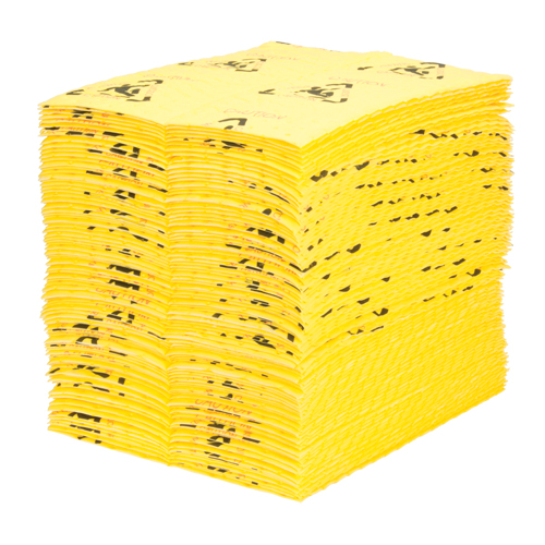 Premium Caution Pads, Universal, 15" x 18", 24.4 gal. Absorbancy Helyx Safety & Industrial Supplies