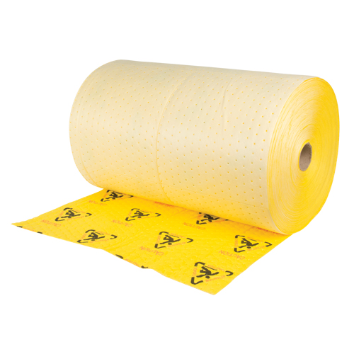 Premium Caution Rolls, Heavyweight, 150' L x 30" W, 57 gal. Absorbancy Helyx Safety & Industrial Supplies