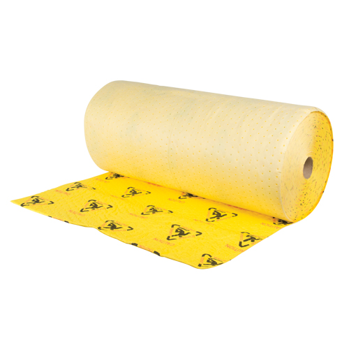 Premium Caution Rolls, Heavyweight, 150' L x 36" W, 57 gal. Absorbancy Helyx Safety & Industrial Supplies
