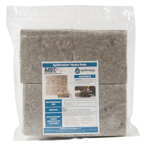 Spilltration Husky Pads, Oil Only, 16" x 16", 17.2 gal. Absorbancy Helyx Safety & Industrial Supplies