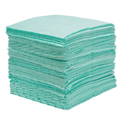 Premium Bonded Sorbent Pads, Hazmat, 15" x 18", 30 gal. Absorbancy Helyx Safety & Industrial Supplies