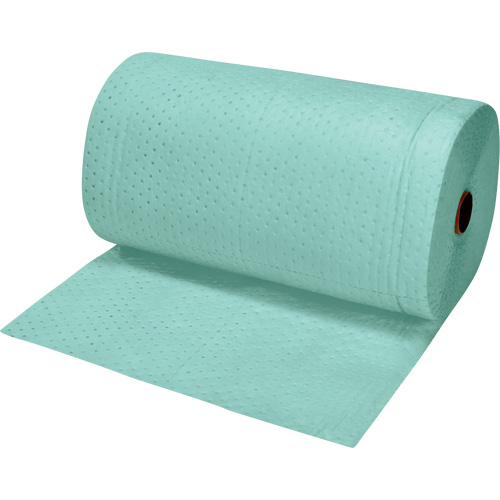 Rouleaux absorbants li&eacute;s de premi&egrave;re qualit&eacute;, Lourd, 150' lo x 30" la, Absorption 50 gal. Helyx Safety & Industrial Supplies