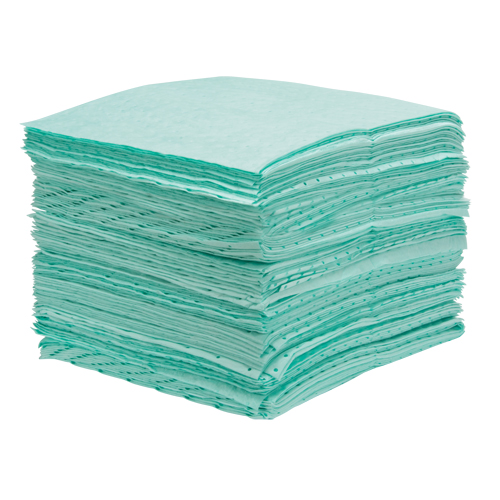 Premium Bonded Sorbent Pads, Hazmat, 15" x 18", 25 gal. Absorbancy Helyx Safety & Industrial Supplies