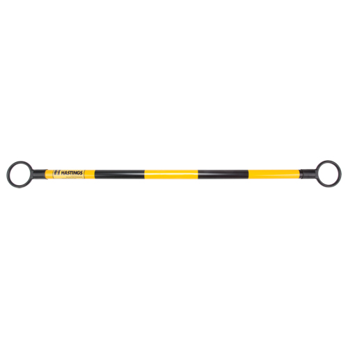Barre t&eacute;lescopique pour barricade, Longueur d&eacute;ploy&eacute;e de 85", Noir/Jaune Helyx Safety & Industrial Supplies