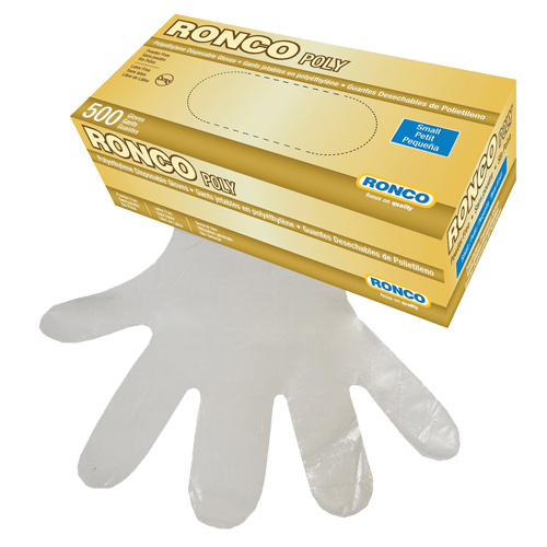 Disposable Glove, Small, Polyethylene, 1-mil, Powder-Free, Clear Helyx Safety & Industrial Supplies