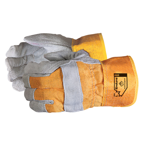 Gants d'ajusteur Endura, 2T-Grand, Paume en Cuir refendu, Doublure en Coton Helyx Safety & Industrial Supplies