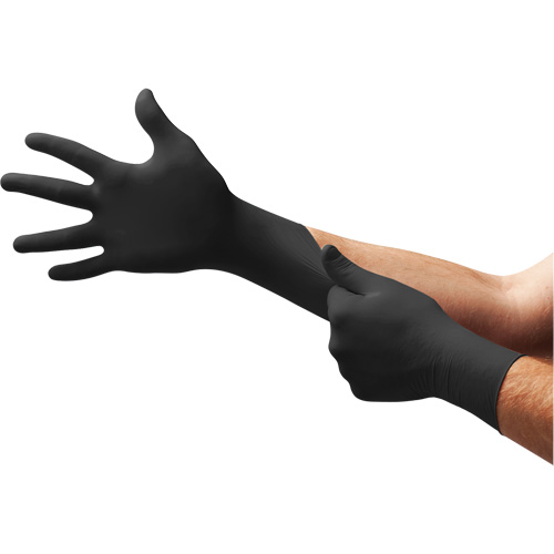 Gants d'examen MidKnight, 2T-Grand, Nitrile, 4,7 mils, Sans poudre, Noir, Classe 2 Helyx Safety & Industrial Supplies