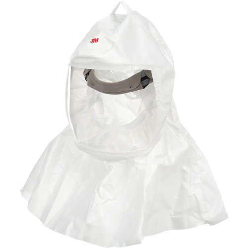 Cagoule Versaflo avec coiffe int&eacute;gr&eacute;e, Grand/Moyen, Coiffe souple, Bavette Simple Helyx Safety & Industrial Supplies