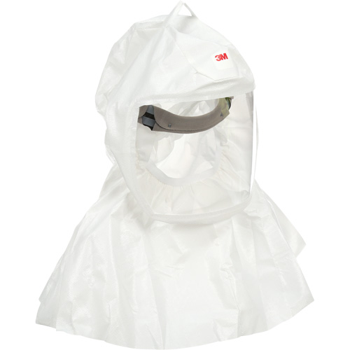 Cagoule Versaflo avec coiffe int&eacute;gr&eacute;e, Grand/Moyen, Coiffe souple, Bavette Simple Helyx Safety & Industrial Supplies