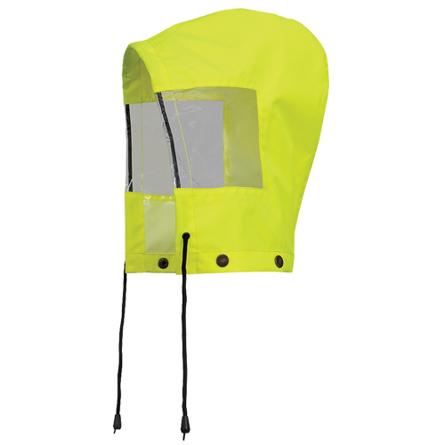 6037H Hood for Traffic Control Waterproof Safety Jacket, High Visibility Lime-Yellow, Polyester Helyx Safety & Industrial Supplies