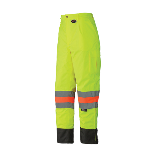 6039 Traffic Control Waterproof Safety Pant, Polyester, X-Small, High Visibility Lime-Yellow Helyx Safety & Industrial Supplies