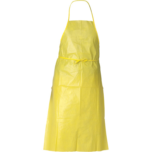 KleenGuard A70 Chemical Spray Protection Apron, Polyethylene, 44" L x 29" W, Yellow Helyx Safety & Industrial Supplies