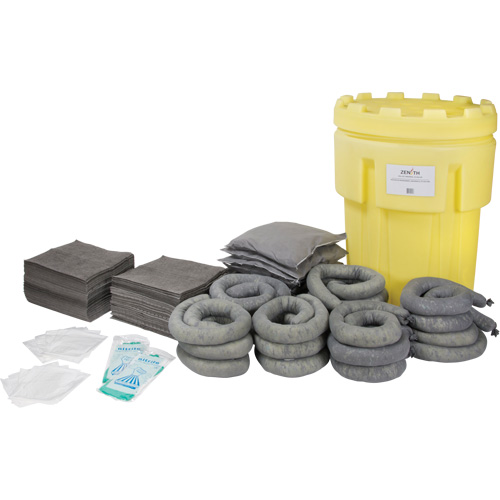 Premium Spill Kit, Universal, Salvage Drum, 95 US gal. Absorbancy Helyx Safety & Industrial Supplies
