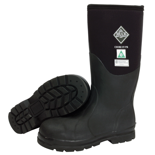Bottes de travail avec doublure en filet Chore Classic, Caoutchouc, Embout Acier, Pointure 5, Semelle R&eacute;sistant aux perforations Helyx Safety & Industrial Supplies