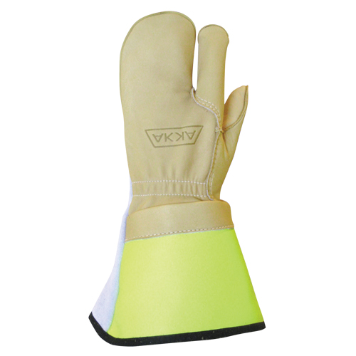 Gants &agrave; 3 doigts pour monteur de ligne, Moyen, Paume en Cuir fleur de vache Helyx Safety & Industrial Supplies