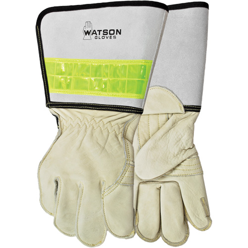 Gants de soudage pour monteur de ligne pour disjoncteur, Cuir fleur de vache, Taille Moyen Helyx Safety & Industrial Supplies