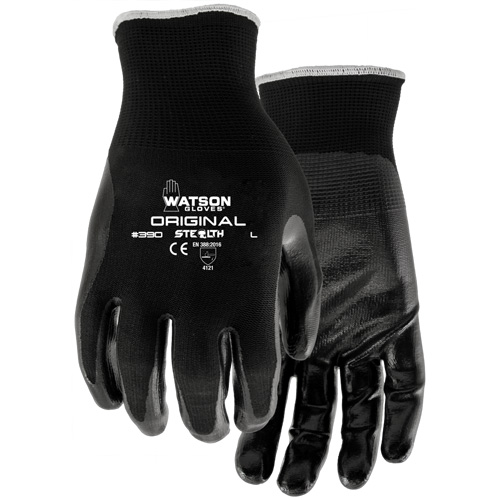 Stealth Original Coated Gloves, 7/Small, Nitrile Coating, 13 Gauge, Nylon Shell Helyx Safety & Industrial Supplies