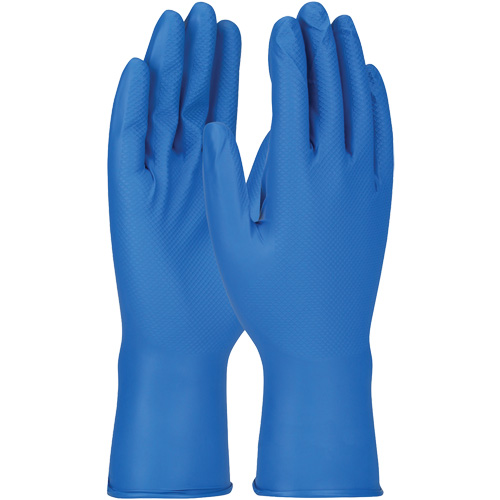 Grippaz Gloves, Small, Nitrile, 8-mil, Powder-Free, Blue Helyx Safety & Industrial Supplies