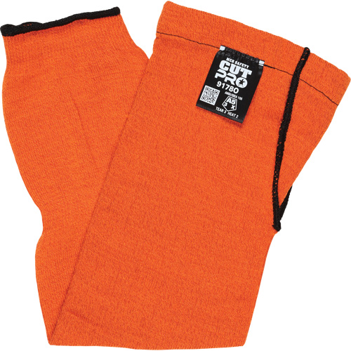 Memphis&reg; Sleeves With Thumb Hole, Kevlar&reg;, 18", ASTM ANSI Level A5, Orange Helyx Safety & Industrial Supplies