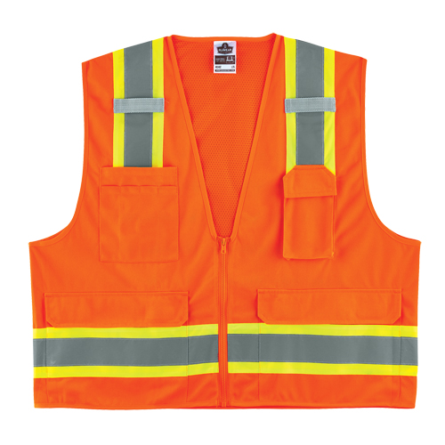 Veste d'arpenteur &agrave; 2 tons GloWear 8248Z, Orange haute visibilit&eacute;, Moyen/Petit, Polyester Helyx Safety & Industrial Supplies