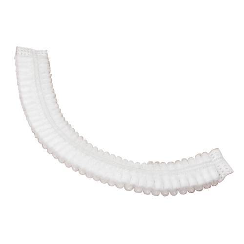 Pleated Bouffant Cap, Polypropylene, 19", White Helyx Safety & Industrial Supplies