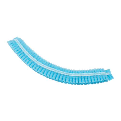 Pleated Bouffant Cap, Polypropylene, 21", Blue Helyx Safety & Industrial Supplies