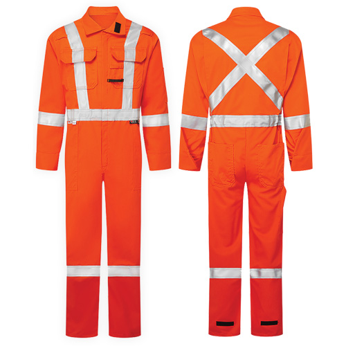 Combinaisons de luxe haute visibilit&eacute; 7 oz UltraSoft, Taille 46, Orange Helyx Safety & Industrial Supplies