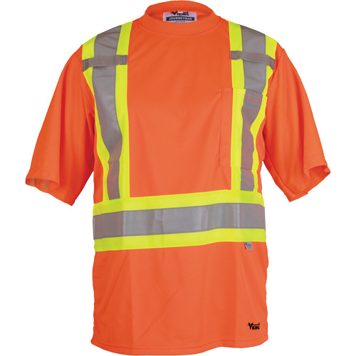 Viking&reg; Safety T-Shirt, Polyester, Small, High Visibility Orange Helyx Safety & Industrial Supplies