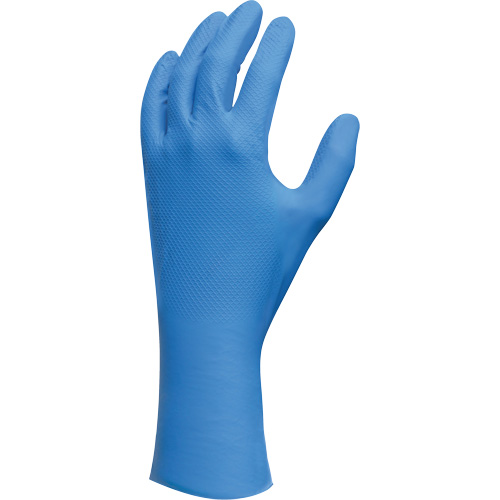 Lightweight Gloves, 7/Small, Nitrile, 9-mil, Powder-Free, Blue Helyx Safety & Industrial Supplies