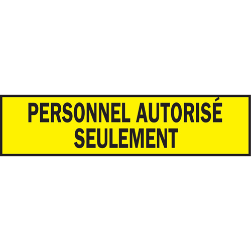 Ruban de signalisation pour barricade, Français, 3" la x 200' lo, 3,5 mils, Noir sur jaune Helyx Safety & Industrial Supplies