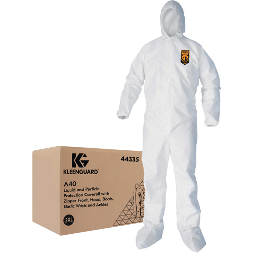 Combinaisons Kleenguard A40, 2T-Grand, Blanc, Microporeux Helyx Safety & Industrial Supplies