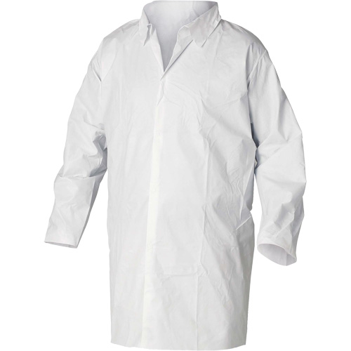 KleenGuard A20 Lab Coat, SMS, White, Large Helyx Safety & Industrial Supplies
