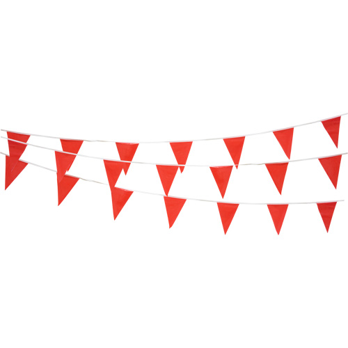 Pennant String, 60' L, Red Helyx Safety & Industrial Supplies