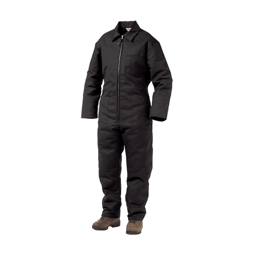 Lined Twill Coveralls, Men's, Black, Size Large Helyx Safety & Industrial Supplies