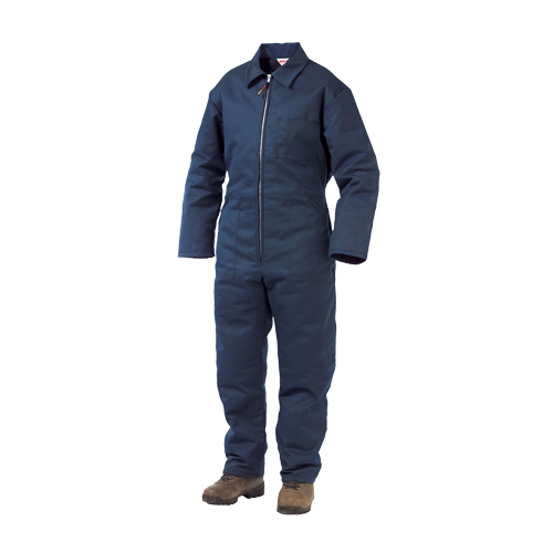 Lined Twill Coveralls, Men's, Navy Blue, Size Large Helyx Safety & Industrial Supplies