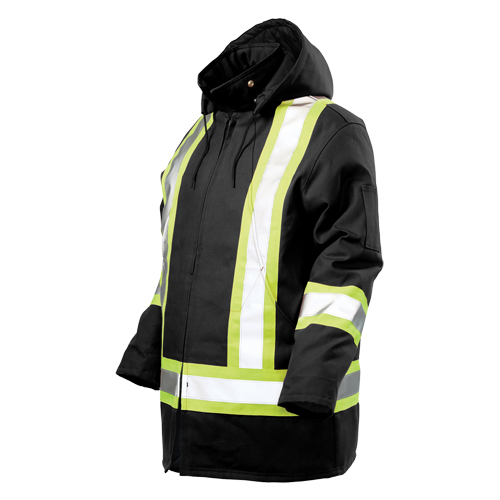 Parka de s&eacute;curit&eacute;, Noir, Grand Helyx Safety & Industrial Supplies