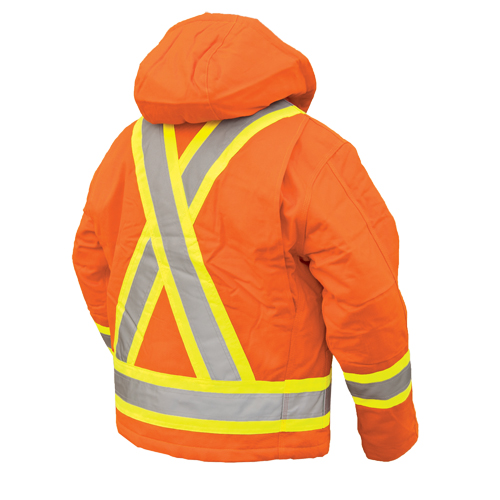 Safety Jacket, High Visibility Orange, Large Helyx Safety & Industrial Supplies