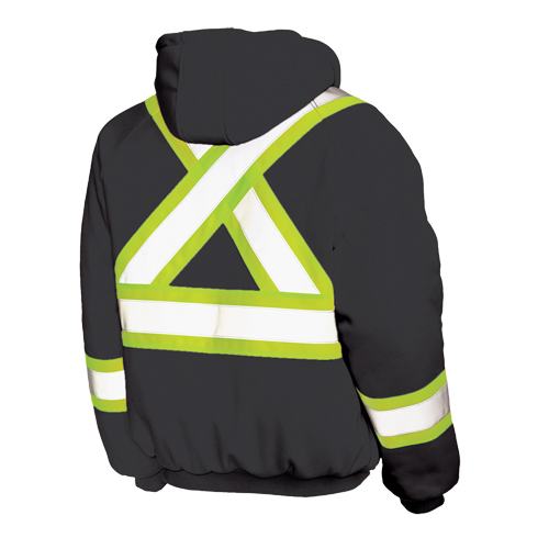 Chandail avec capuchon de s&eacute;curit&eacute;, Polyester, Grand, Noir Helyx Safety & Industrial Supplies