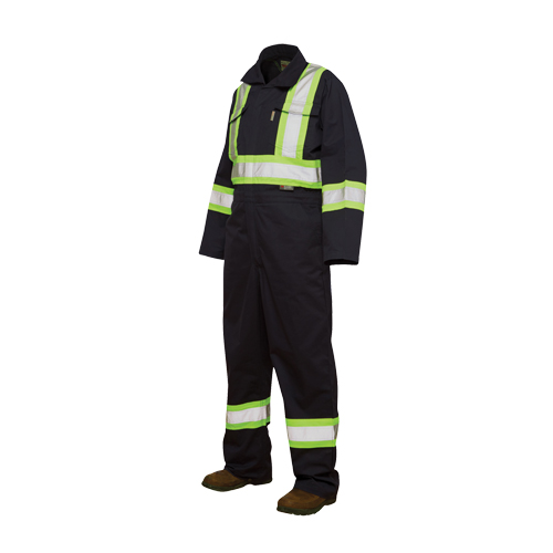 Unlined Safety Coveralls, Large, Navy Blue Helyx Safety & Industrial Supplies