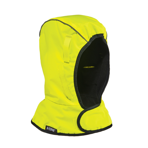 Coiffe d'hiver &eacute;conomique &agrave; deux couches N-Ferno 6842, Doublure en Molleton, Taille unique, Vert lime haute visibilit&eacute; Helyx Safety & Industrial Supplies